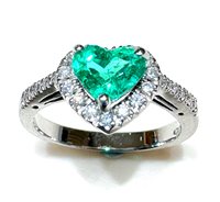 Anello Ititoli Donna Sole Cuore Amore in Oro bianco Smeraldo 0.71 Ct 451055 - 451055